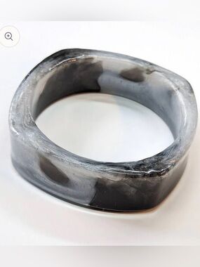 Square Metallic Bracelet (black/silver)